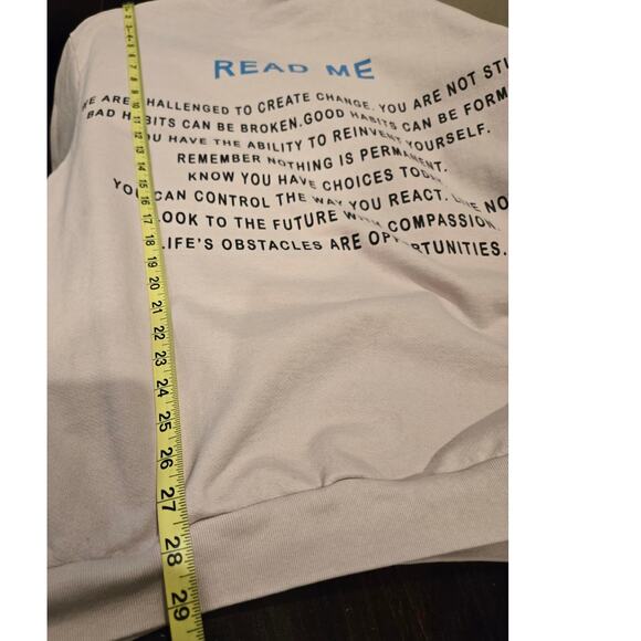 Boys Lie 2000 Read Me Beige Hoodie Sweatshirt Beige Mens One Size - Picture 13 of 14